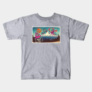 Mt hood and monsters Kids T-Shirt